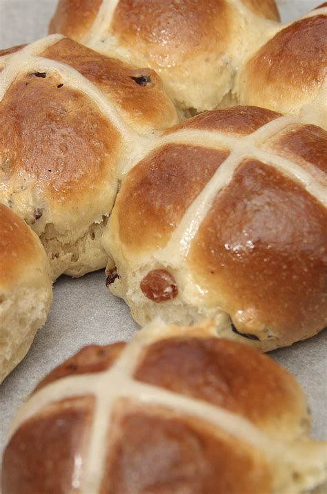 Hot cross buns, traditionally eaten as a good friday and easter treat in the united kingdom, are often sliced in half and spread with butter. Hot Cross Bun