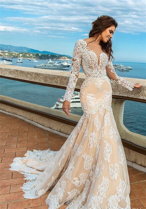 Off shoulder long sleeve wedding dresses lace white mermaid bridal gowns custom. 25 Long Sleeve Wedding Dresses You Will Fall in Love With ...