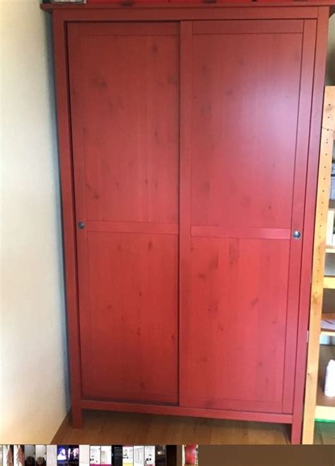 1 kleiderstange 1 fester und 1 versetzbarer boden inklusive. Ikea Hemnes Schrank rot | Kaufen auf Ricardo