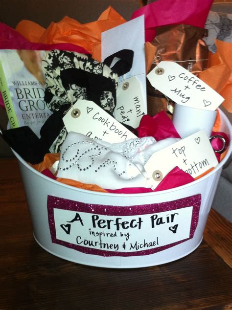 Maybe you would like to learn more about one of these? Bridal Shower Gift - perfect pairs basket. All the gifts ...