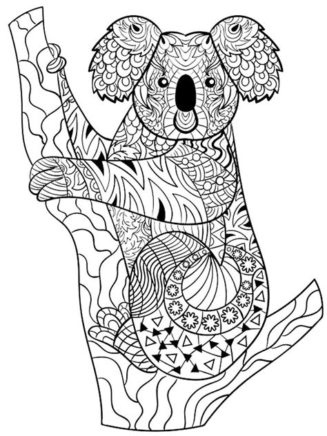 There are most of people who like nature and art coloring pages. Free Koala coloring pages for Adults. Printable to ...