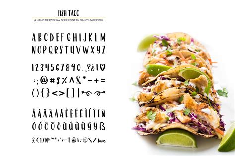Season with salt to taste. Fish Taco Font (With images) | Fish tacos, Tacos, Fish