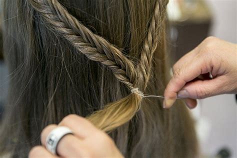 Make a pony, part it into two, twist and pin! Step 9 | Fishtail braid hairstyles, Festival hair, Hair styles
