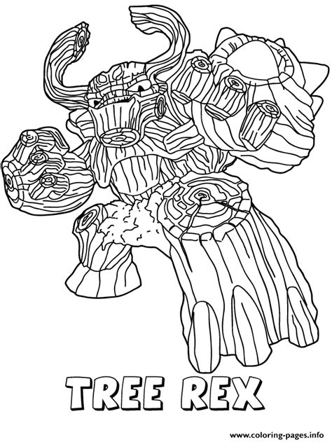 How to draw tree rex, skylanders giants, step by step. Skylanders Giants Life First Edition Tree Rex Coloring ...