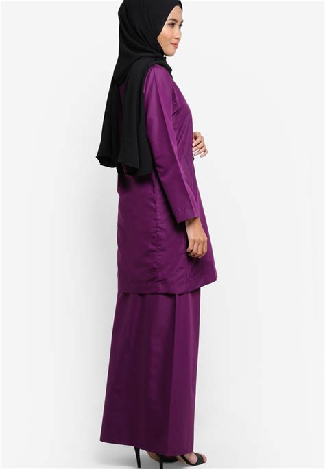 160 cm x 60 cm. Baju Kurung Qasidah (Mangosteen - AA4073BK) - AMAR AMRAN ...