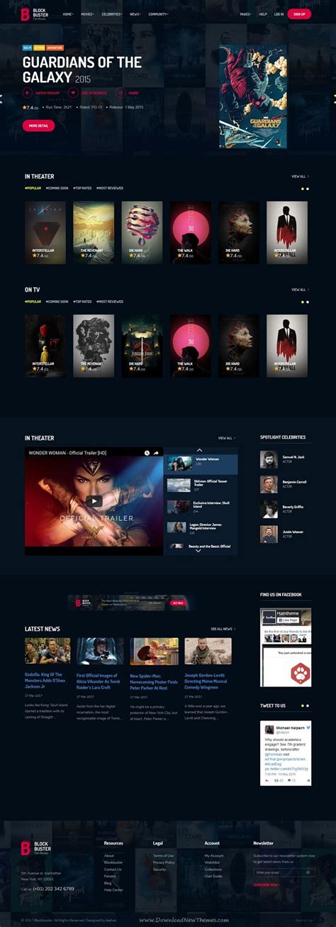 Buy movie rating website templates from $7. BlockBuster is clean and modern design 3in1 responsive # ...