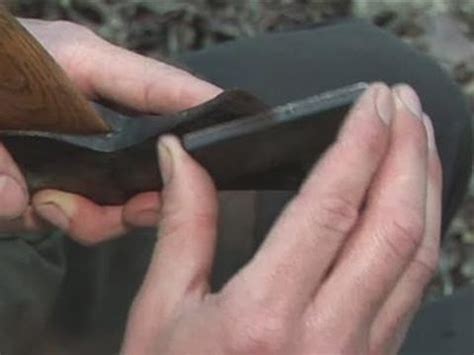 The axe head should taper down toward the cutting edge. How To Sharpen An Axe Properly - YouTube