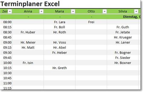 Wir sind telefonisch für sie da nutzen sie die zeit für eine telefonische beratung über ihre berufliche zukunft. Terminplaner als Excel Vorlage | Alle-meine-Vorlagen.de