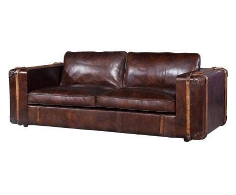 Wenn sie zweckmäßigkeit und stauraum kombinieren wollen, ist ein schlafsofa ideal, denn. Kasper-Wohndesign Sofa 3-Sitzer Leder braun »Elsa« | OTTO