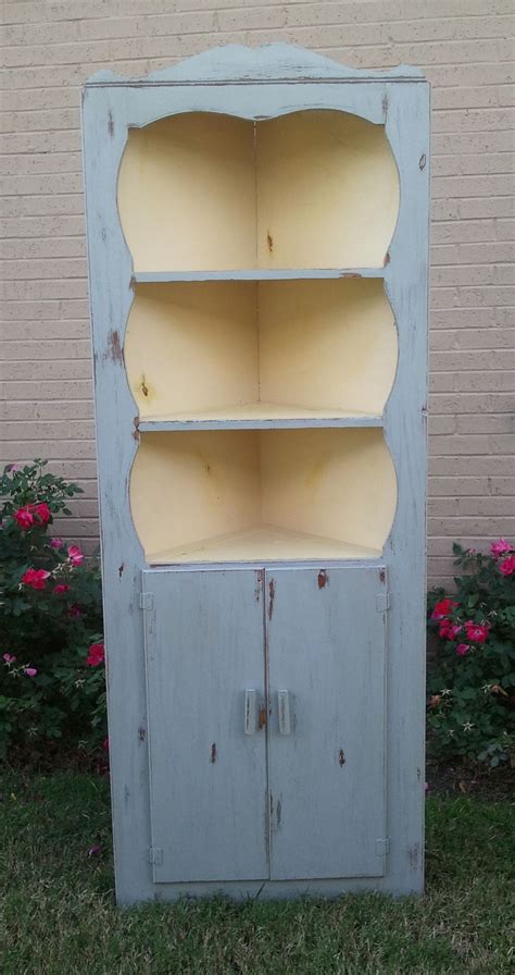 Redecoration is one of the best suggestion to express your yellow chalk paint kitchen cabinets as well as rate of interest to interior decoration. Yellow and grey chalk painted corner cabinet. www.gingersgirl.etsy.com | Painted furniture, Gray ...