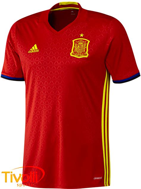 A camisa possui tecido ajust. Camisa Espanha I infantil Adidas Euro 2016 > - Mega Saldão >