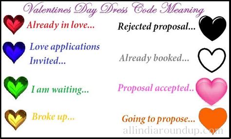 Noun valentine valentine's day card 1. Valentine Day Color Code | Valentines day dress code ...