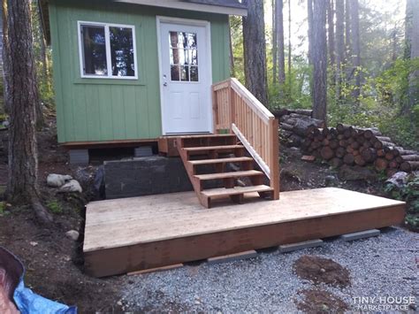 The owner/builder calls it a demountable shepherds hut motorhome. Tiny House for Sale - Lakefront micro cabin