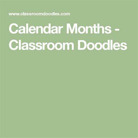 The girl with beautiful, intricate tattoos in this coloring book. Calendar Months - Classroom Doodles | Monthly calendar ...