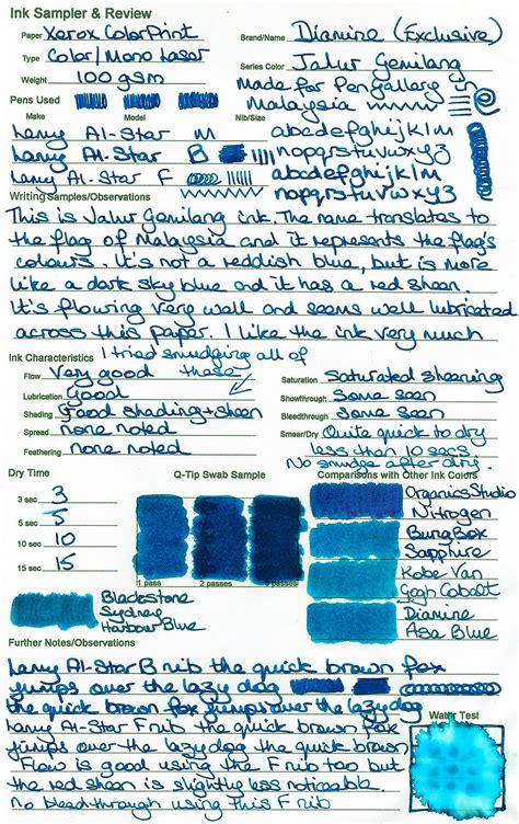 3) 7 jalur merah & 7 jalur putih. New Ink Review: Diamine Jalur Gemilang Exclusive - Ink ...