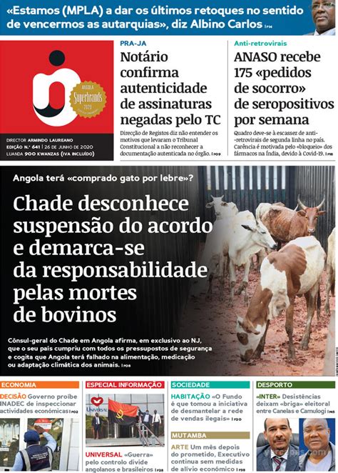 Atualize seu navegador para a última versão. Capa - Novo Jornal de 2020-06-26