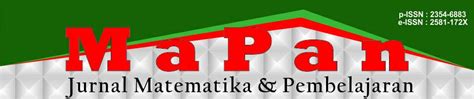 Jnpm adalah jurnal yang terbit setiap 6 bulan sekali yaitu bulan maret dan bulan september, dikelola oleh program studi pendidikan matematika fakultas keguruan dan ilmu pendidikan universitas swadaya gunung djati. MaPan : Jurnal Matematika dan Pembelajaran