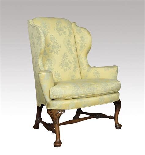 A queen anne chair is a beautiful thing. Queen Anne Style Wing Armchair - Antiques Atlas