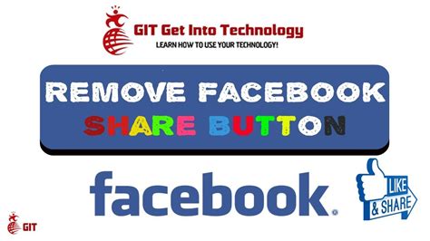 If you post something on facebook and would rather people not share it, you can always disable the share button so people can see it but not share it with th. Remove Facebook Share Button - YouTube