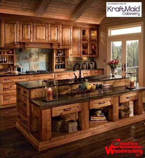 Complete your kitchen with a fossil blu kitchen sink. 40 Rustic Kitchen Designs to Bring Country Life -DesignBump