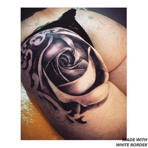 Wonderful black gray floral patterns tattoo on ribs. Pin on tatttoo