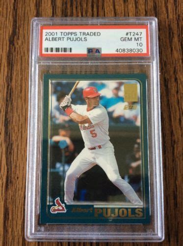 Recently added card # oldest newest highest srp highest price lowest price biggest discount highest percent off print run least in stock most in stock ending soonest. 2001 Topps Chrome Traded #T247 ALBERT PUJOLS PSA 10 Gem ...