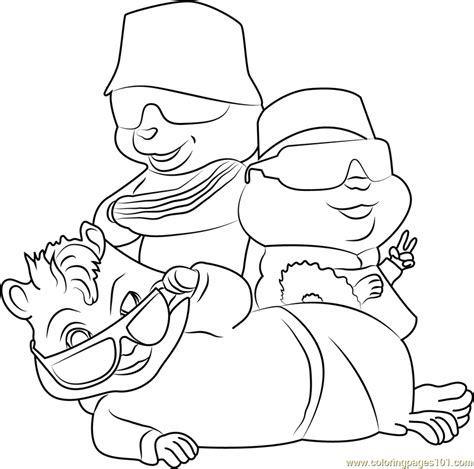 Click the image to large or right click and open new tab. Squeakquel Coloring Page - Free Alvin and the Chipmunks ...