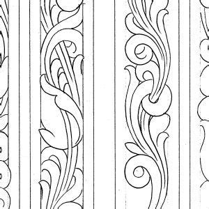 The carving pattern can be printed on a piece of paper. Four Belt Pattern Pack 2 | Leather tooling patterns ...