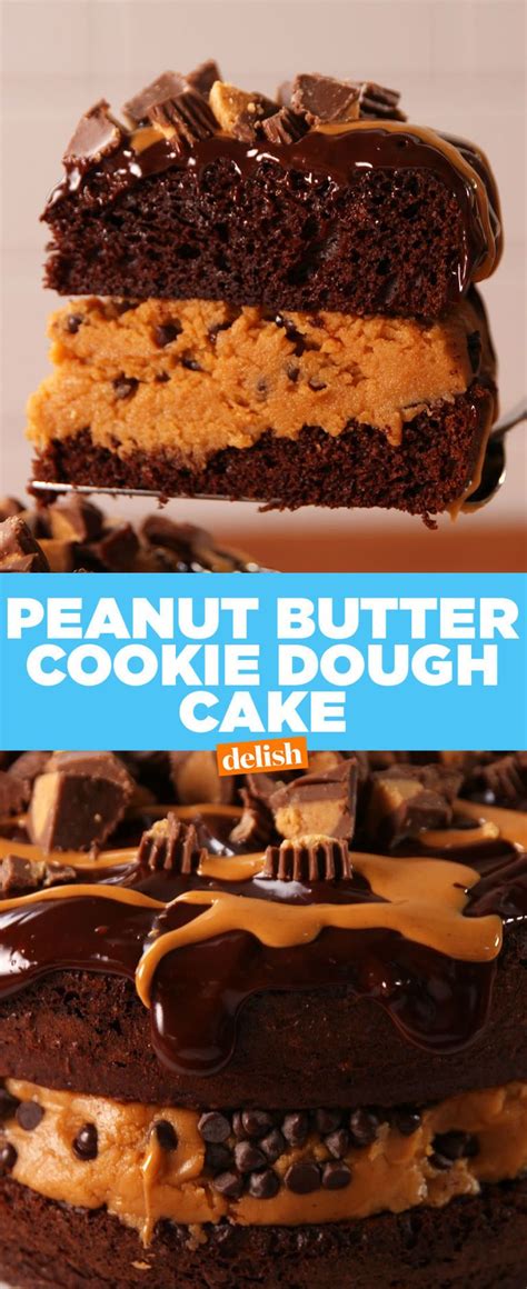Tips, tricks & recipes for chocolate cake fillings including mousse & ganache. This Chocolate Cake Is Filled With An Entire Layer Of Peanut Butter Cookie Dough | Cookie dough ...
