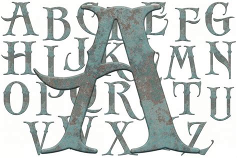 For example, the old english letter 'ƿ' is equivelant to the modern 'w', so for ease of understanding we've replaced it with 'w' on the website, however you will not find 'w' in an old. Old English Alphabet and Numbers, Rustic Alphabet, Rusty ...