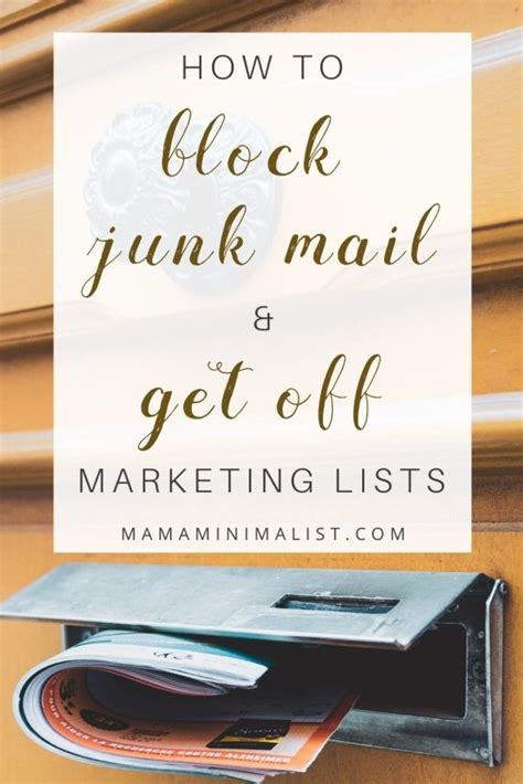 Because risk makes everything more fun. How to Block Junk Mail & Get off Marketing Lists - Mama ...