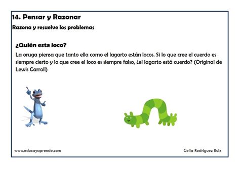 Voy a proponeros dos ejercicios de dificultad media. razonar y pensar_014 - Educa y Aprende