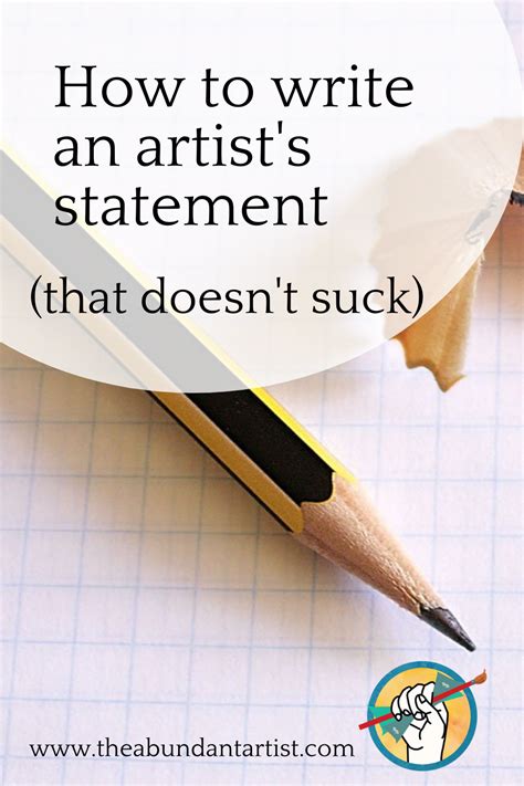 I can read your mind. How to Write An Artist's Statement That Doesn't Suck ...