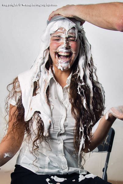 Messy whipped cream in the face! WAM Photography