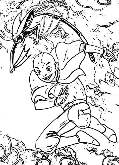 It's actually a kind of possum! Aang Tanathe Dkguss Avatar Aang Coloring Page