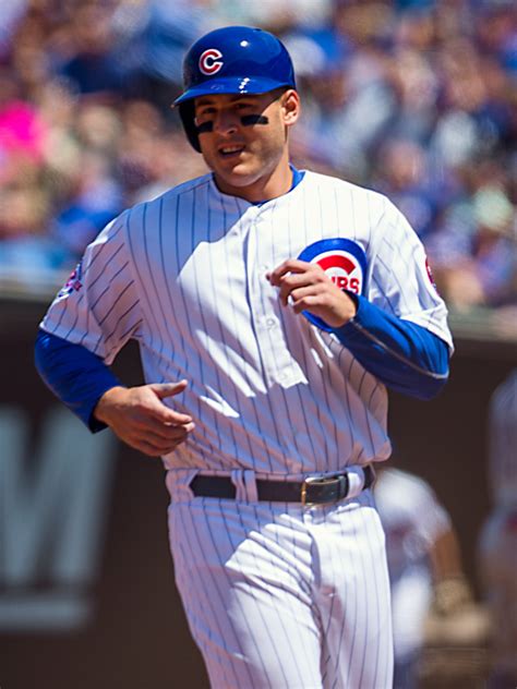 The cubs' anthony rizzo celebrates at third base after hitting a solo home run during the first inning against the diamondbacks on sunday in chicago. File:Anthony Rizzo on July 16, 2016.jpg - Wikimedia Commons