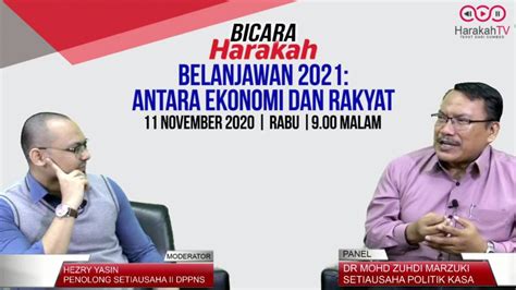 Order dgn bayaran penuh siapa cepat dia dapat. Belanjawan 2021 ambil kira semua aspek - Dr Zuhdi