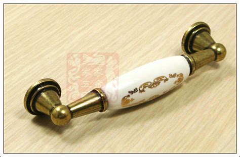 The versatility of decorative hardware designs and finishes. 10PCS 96mm Ceramic Handles Decorative Dresser Knobs Brass ...