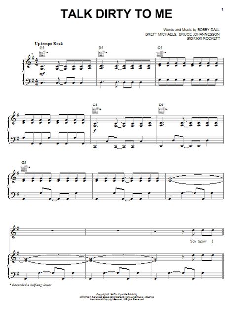 Talk dirty to me (feat. Talk Dirty To Me | Sheet Music Direct