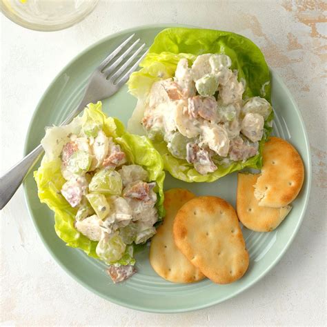 When using chicken, if a recipe has chicken thighs and you don't like them, simply substitute for chicken breast and the recipe will work perfectly. Chicken Salad Recipe: How to Make It | Taste of Home