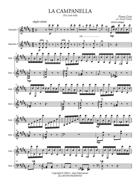 Download and listen online la campanella by franz liszt. La Campanella (Liszt) - C. Alan Publications