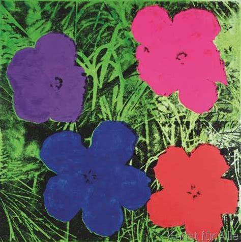 Obsessed with celebrity, consumer culture, and mechanical (re)production, pop artist andy warhol created some of the most iconic images of the 20th century. klassischer Kunstdruck Flowers, c. 1964 (1 purple, 1 blue ...