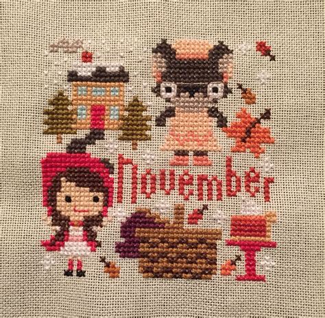 Cross stitch fairy tale months November - Frosted Pumpkin ...