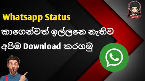 With this whatsapp status jokes, you can update your status to show your jokes sense in different social media websites like messenger, whatsapp, instagram, facebook. How to Download Whatsapp Status sinhala - YouTube