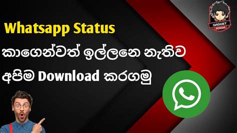 Whatsapp is the best messenger app to chat with your friends, gf/bf, and your family. How to Download Whatsapp Status sinhala - YouTube