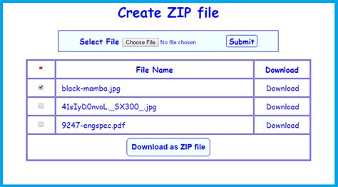 Compress, decompress, encrypt, backup, split files. How to Create Download File and to Create ZIP File in PHP/MySQL | Free source code, tutorials ...
