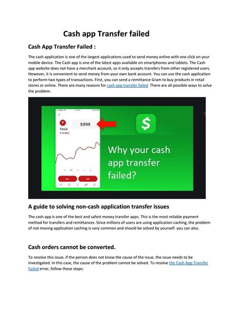 Checkout cash app transfer failed issue reasons & their solutions. cash app transfer failed error by Asif Javed - Issuu