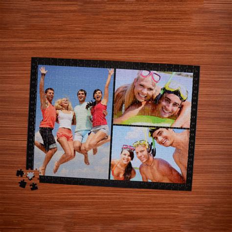 Simply upload your photos to our collage wizard and we'll automatically create a stunning collage for you, or you can choose. Black Three Collage Large Puzzle 500 or 70 Piece ...