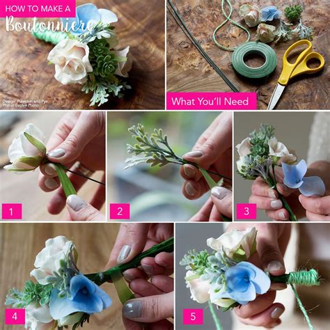 A silk bridal bouquet is a keepsake to display for years to. DIY Boutonniere | Diy wedding flowers, Diy wedding bouquet ...