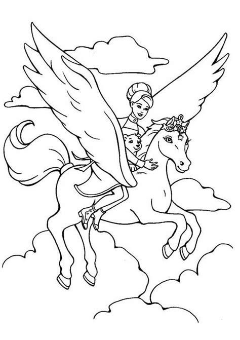 Stats on this coloring page. Barbie And The Magic Of Pegasus Coloring Page - Free ...